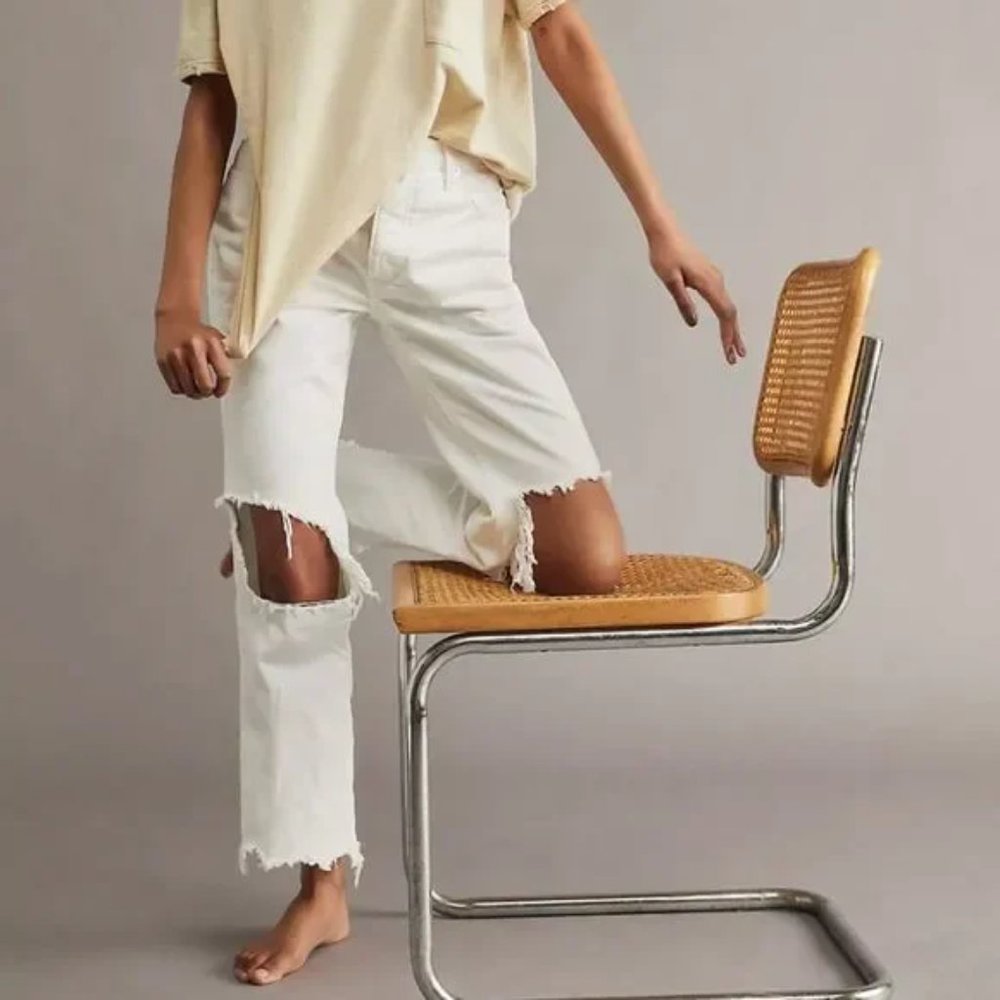 Free People We The Free Maggie Ripped destroyed raw hem Jeans